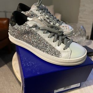 NWT P448 John Ginevra Glitter Sneaker - 36